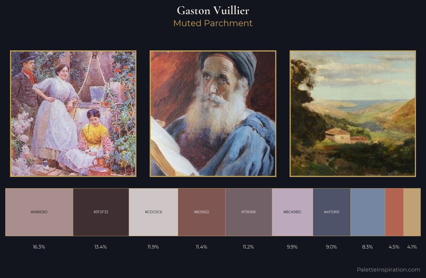 Gaston Vuillier Palette 3 — Muted Parchment