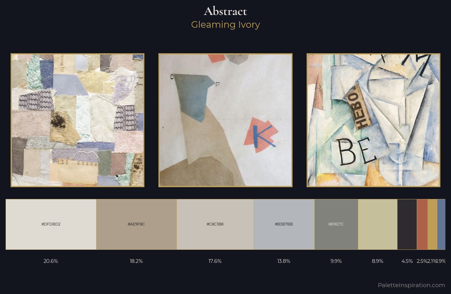 abstract Palette 3 — Gleaming Ivory