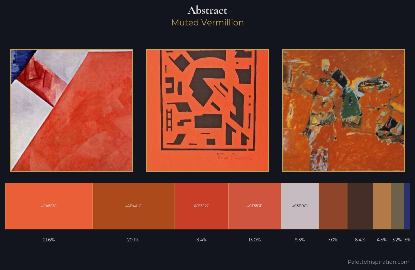 abstract Palette 30 — Muted Vermillion