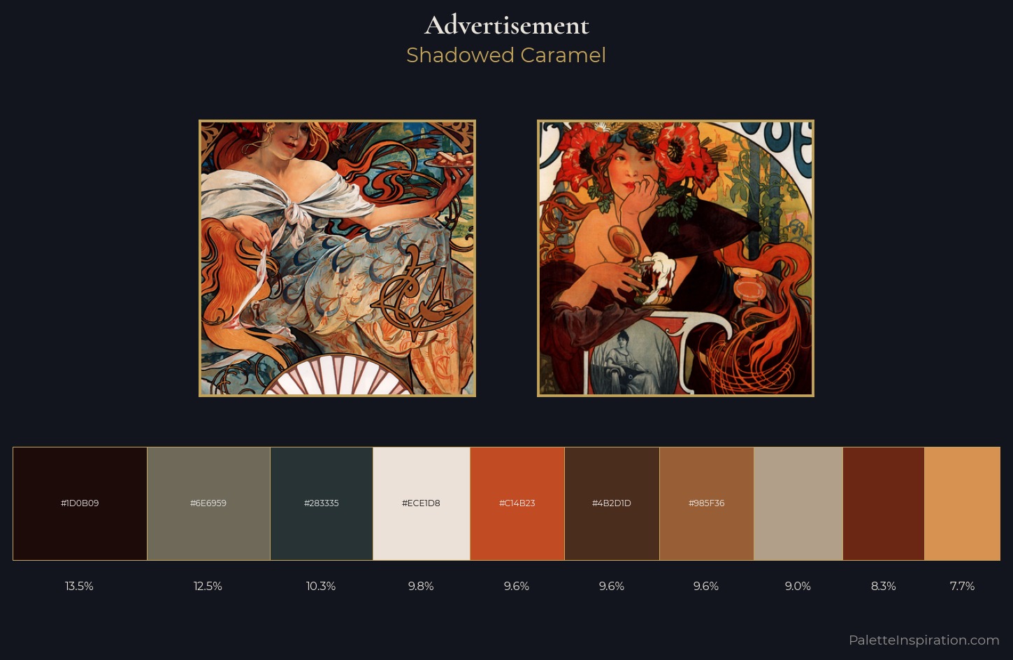 advertisement Palette 5 — Shadowed Caramel