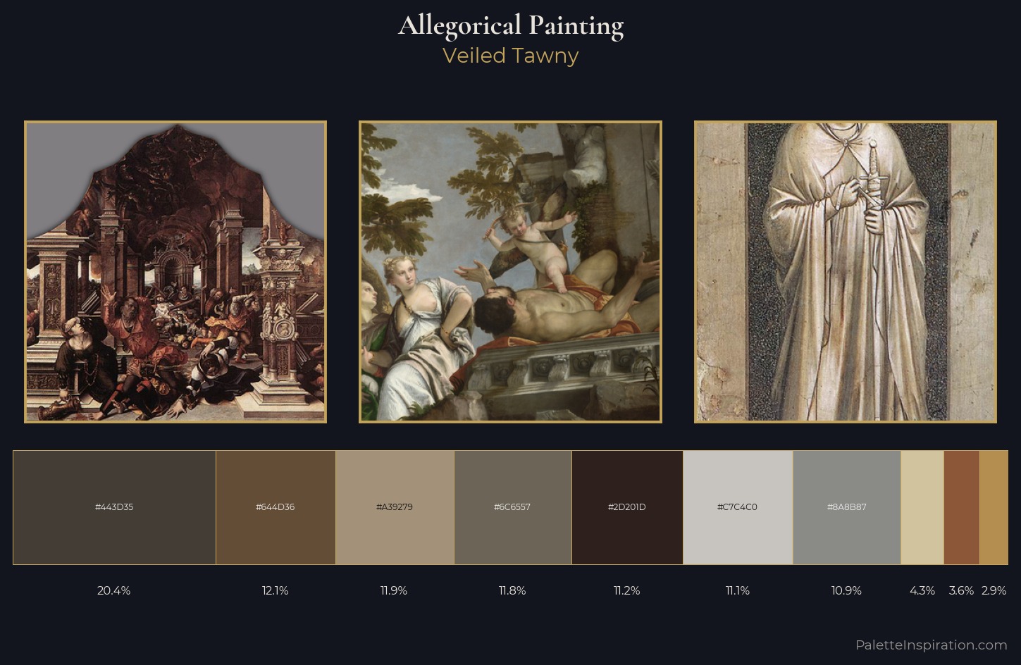 allegorical painting Palette 10 — Veiled Tawny