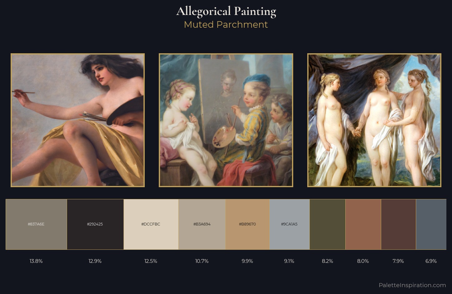 allegorical painting Palette 12 — Muted Parchment