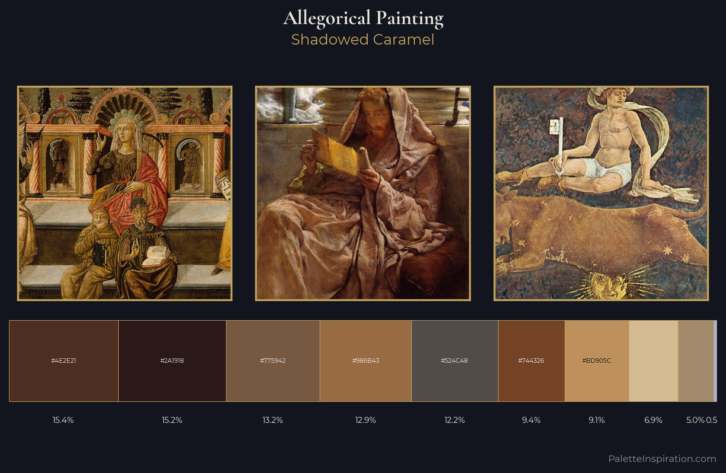 allegorical painting Palette 18 — Shadowed Caramel