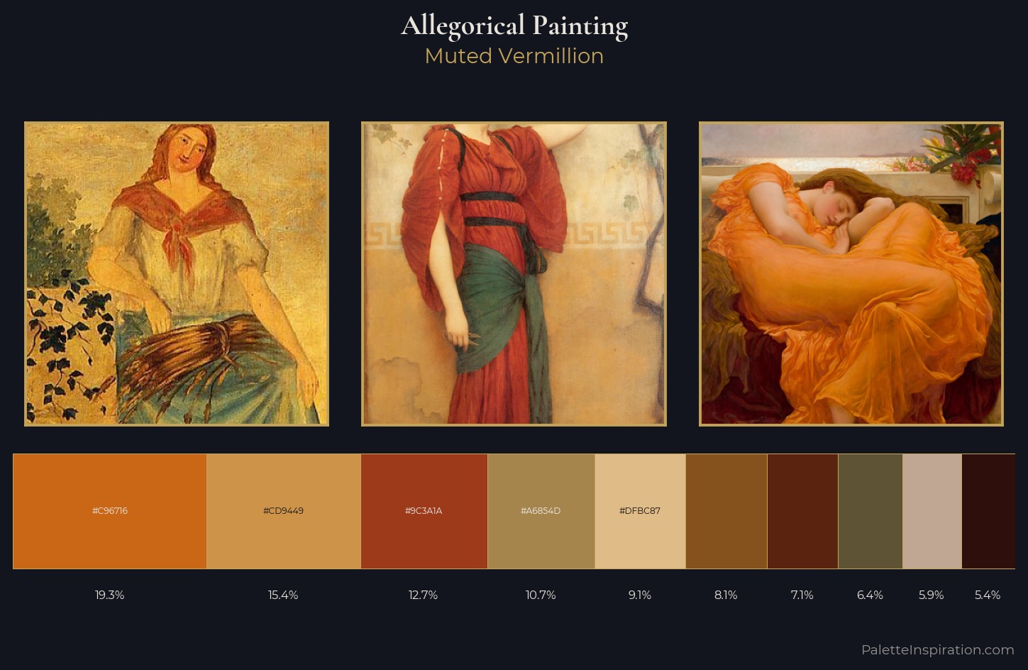 allegorical painting Palette 20 — Muted Vermillion