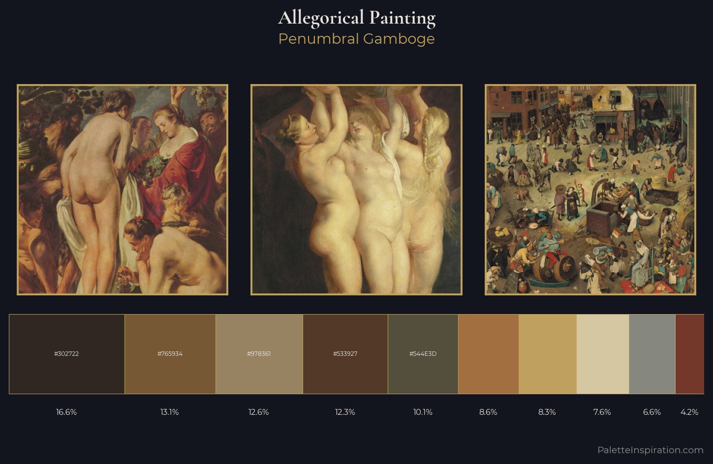 allegorical painting Palette 23 — Penumbral Gamboge
