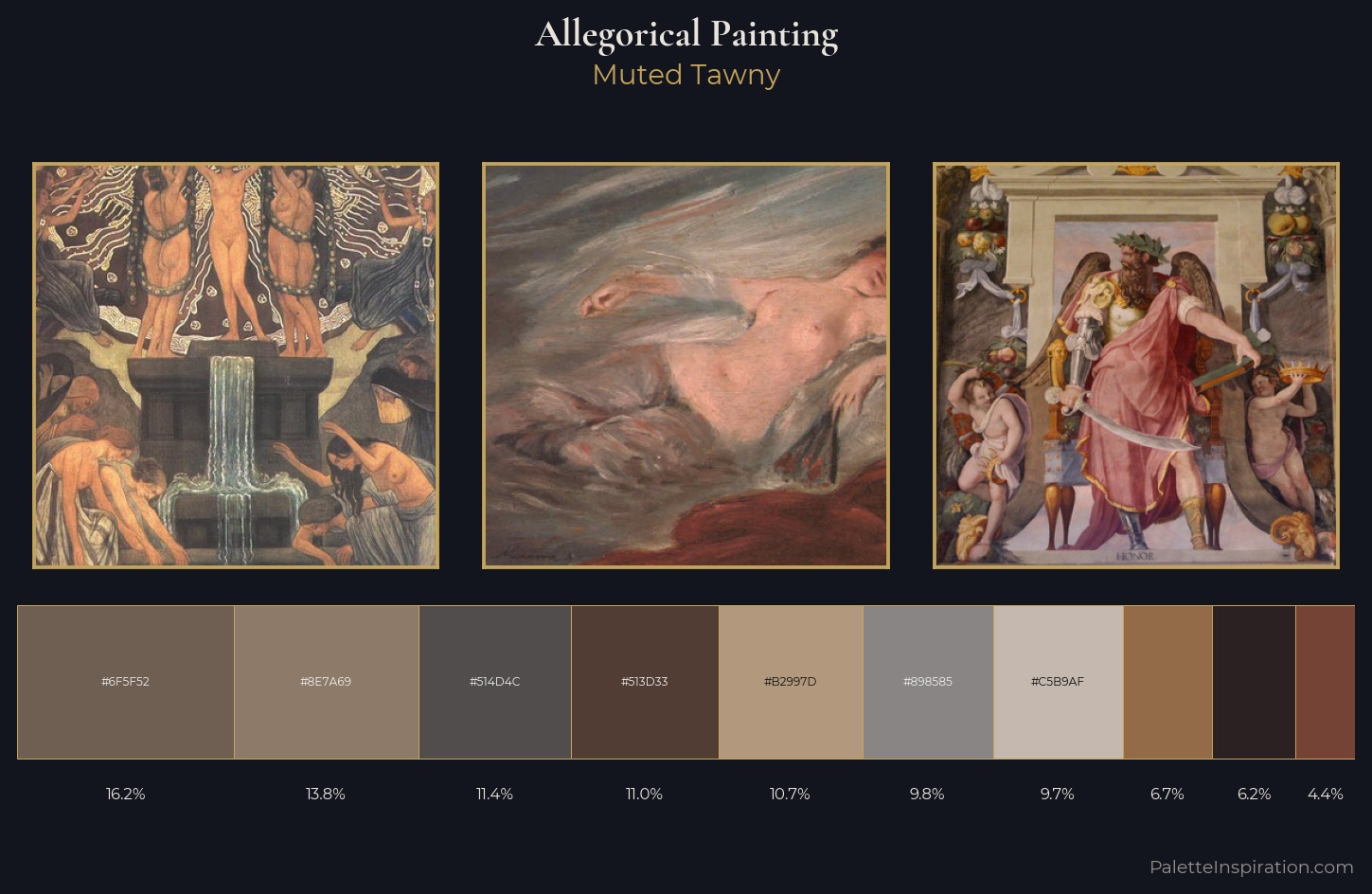 allegorical painting Palette 24 — Muted Tawny
