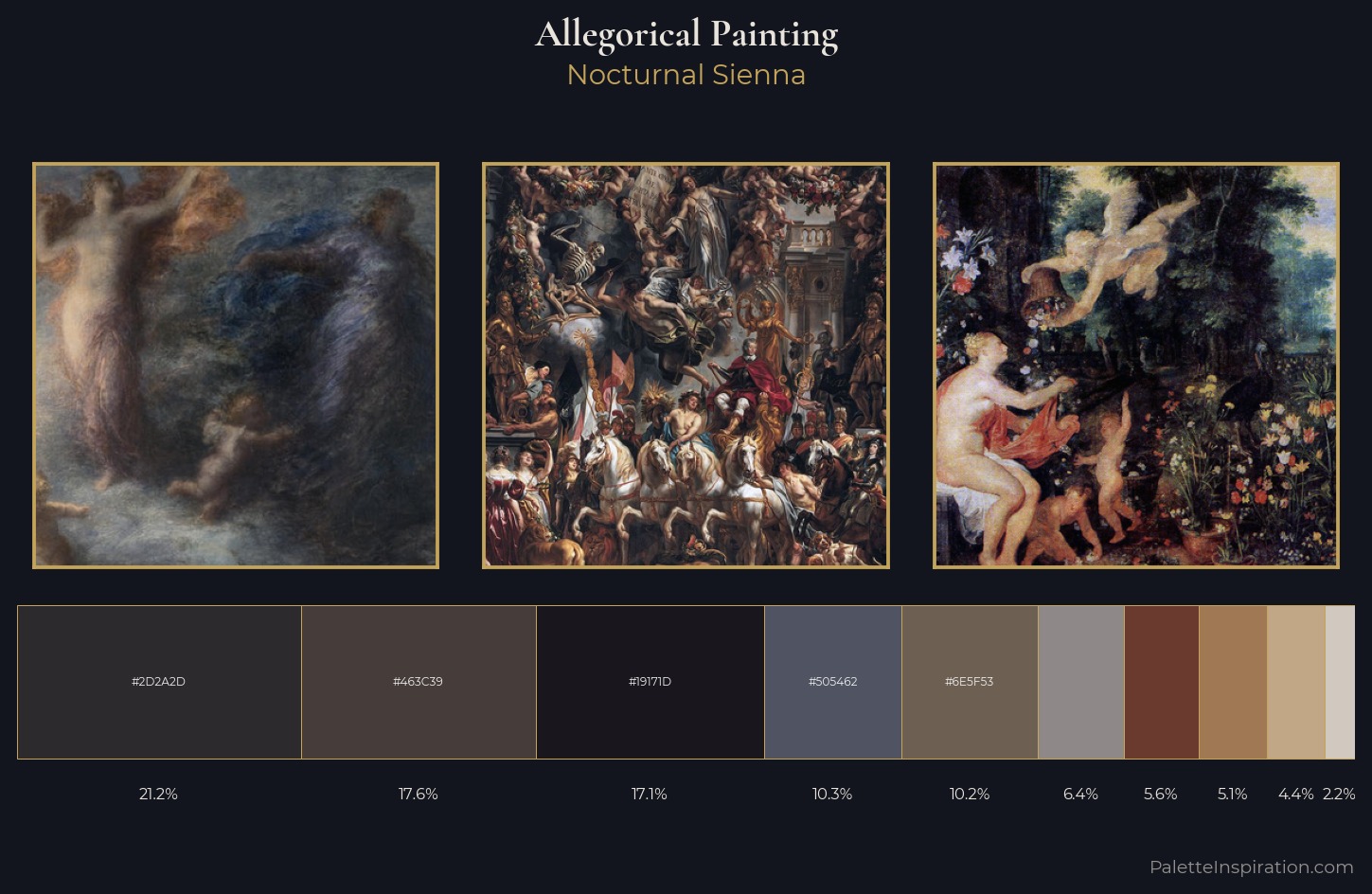 allegorical painting Palette 28 — Nocturnal Sienna
