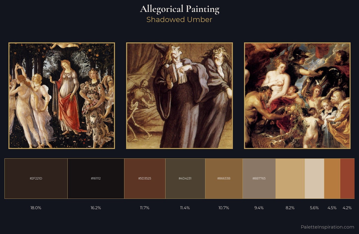 allegorical painting Palette 30 — Shadowed Umber