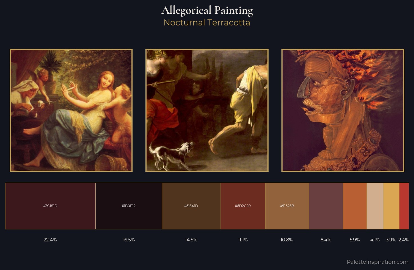 allegorical painting Palette 32 — Nocturnal Terracotta