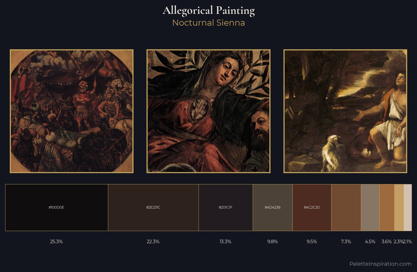 allegorical painting Palette 33 — Nocturnal Sienna