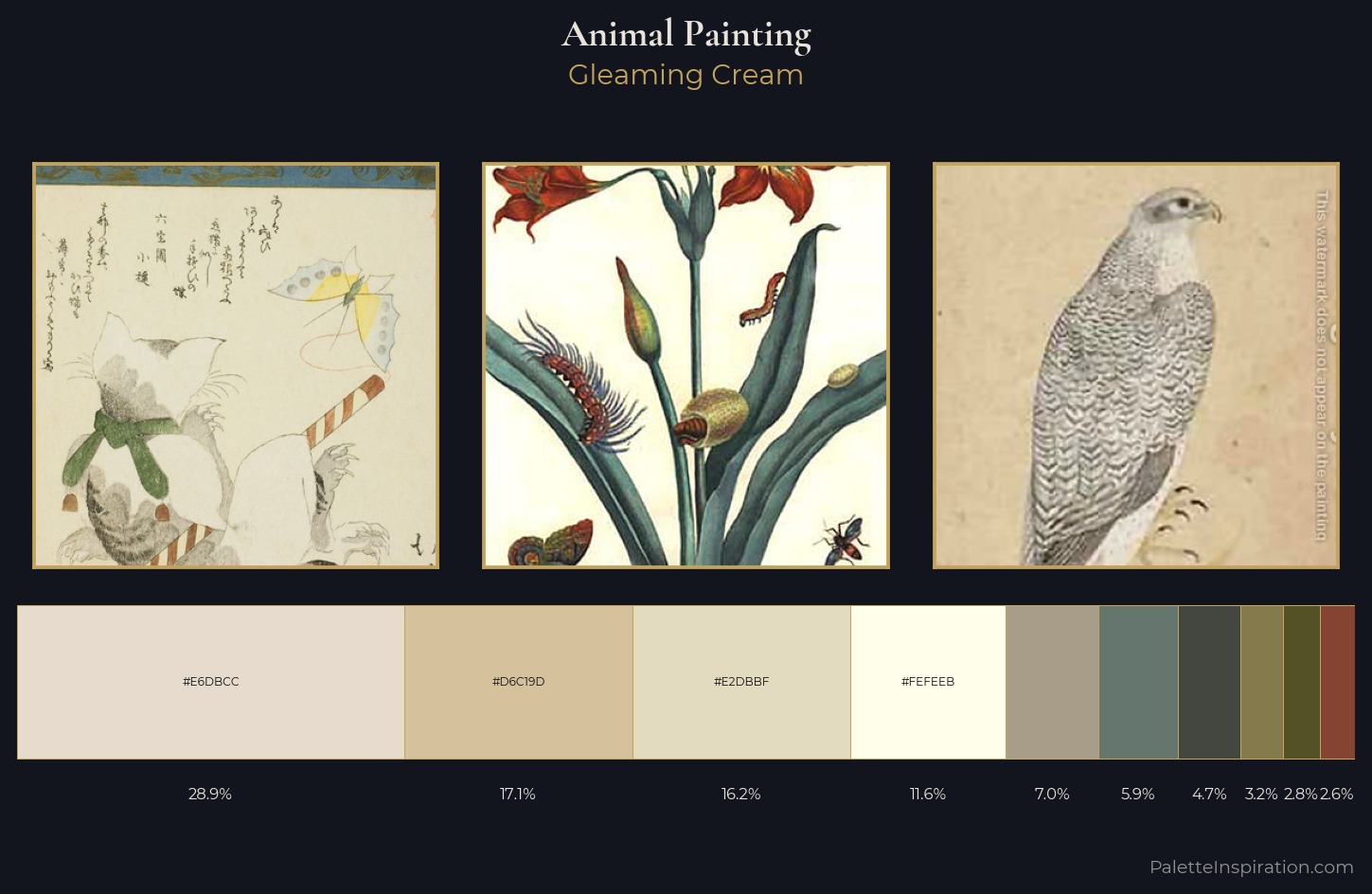 animal painting Palette 2 — Gleaming Cream