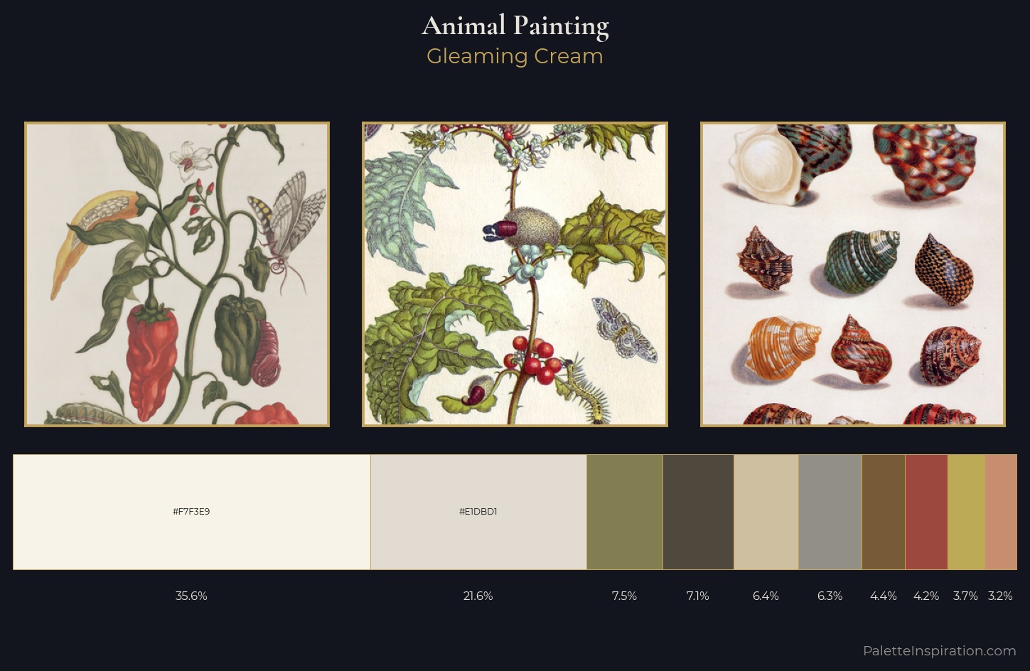 animal painting Palette 3 — Gleaming Cream