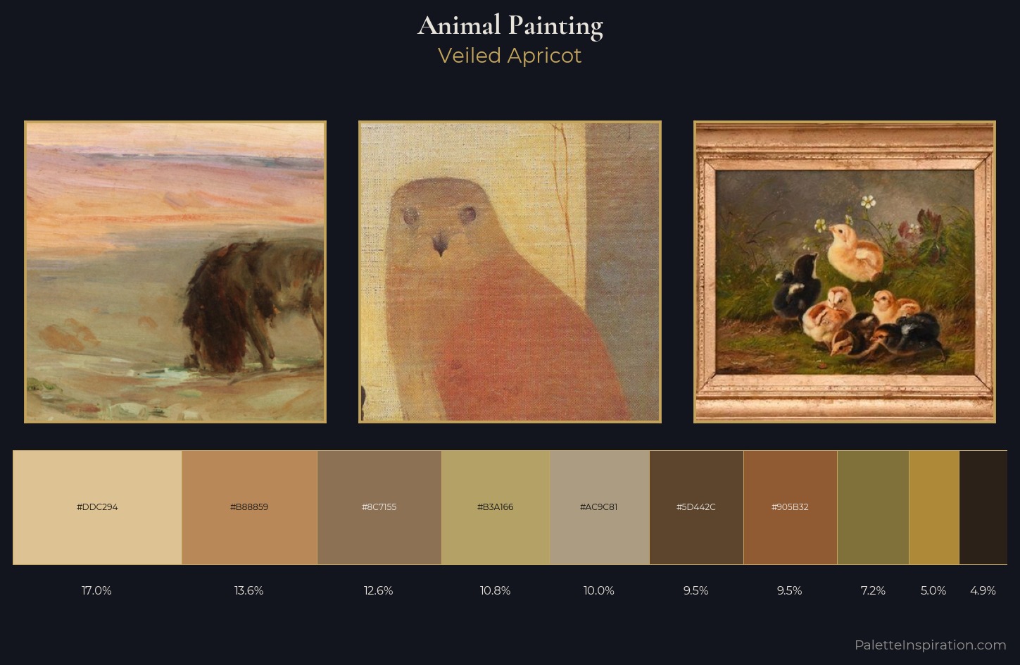 animal painting Palette 12 — Veiled Apricot