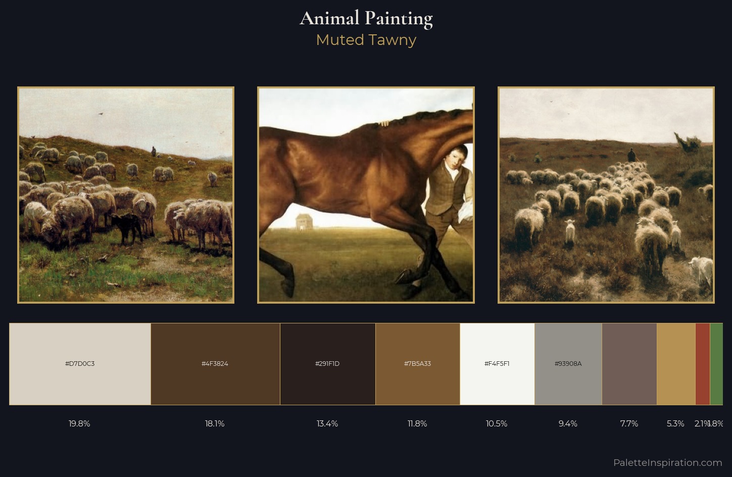 animal painting Palette 13 — Muted Tawny