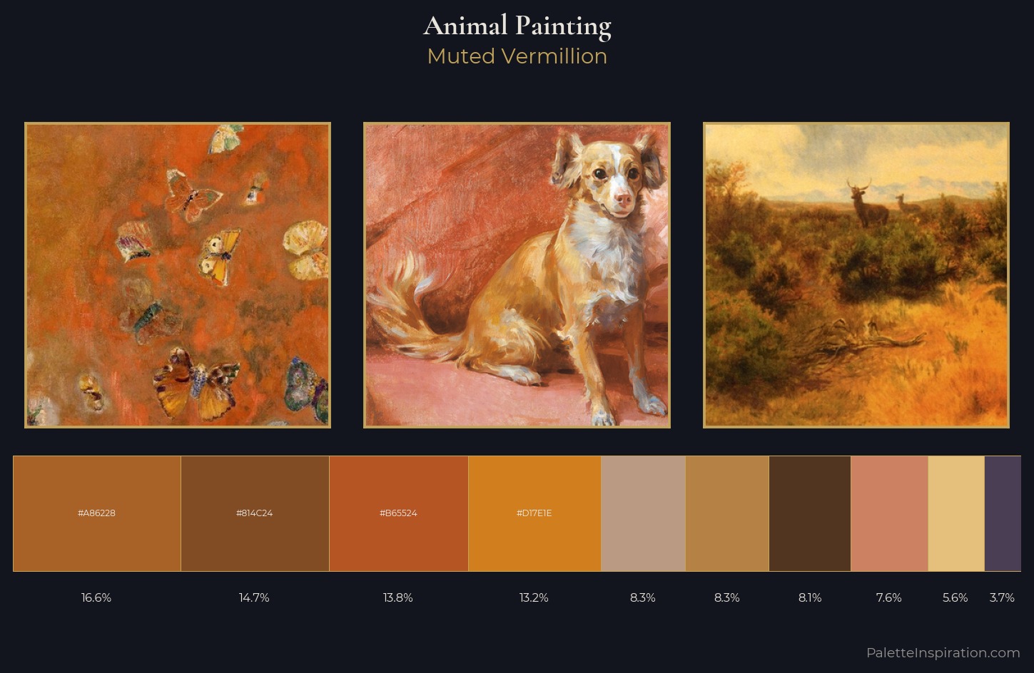 animal painting Palette 14 — Muted Vermillion