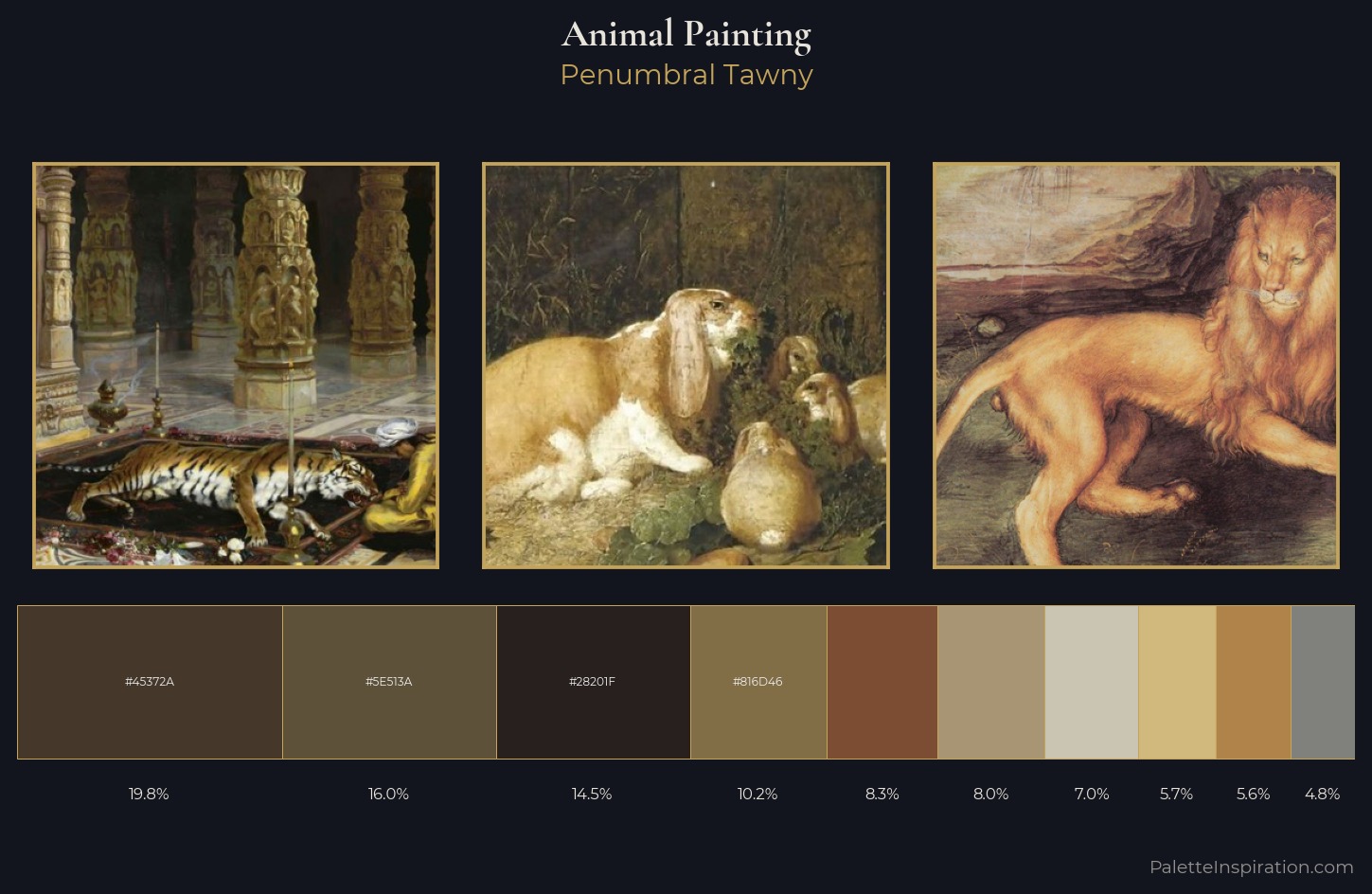 animal painting Palette 15 — Penumbral Tawny