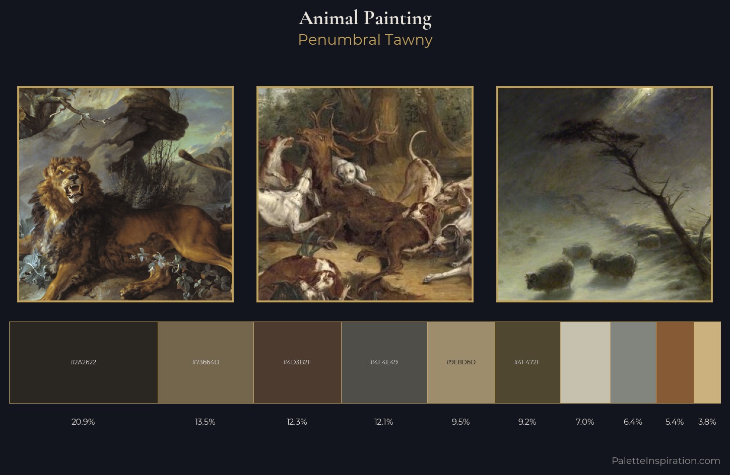 animal painting Palette 18 — Penumbral Tawny