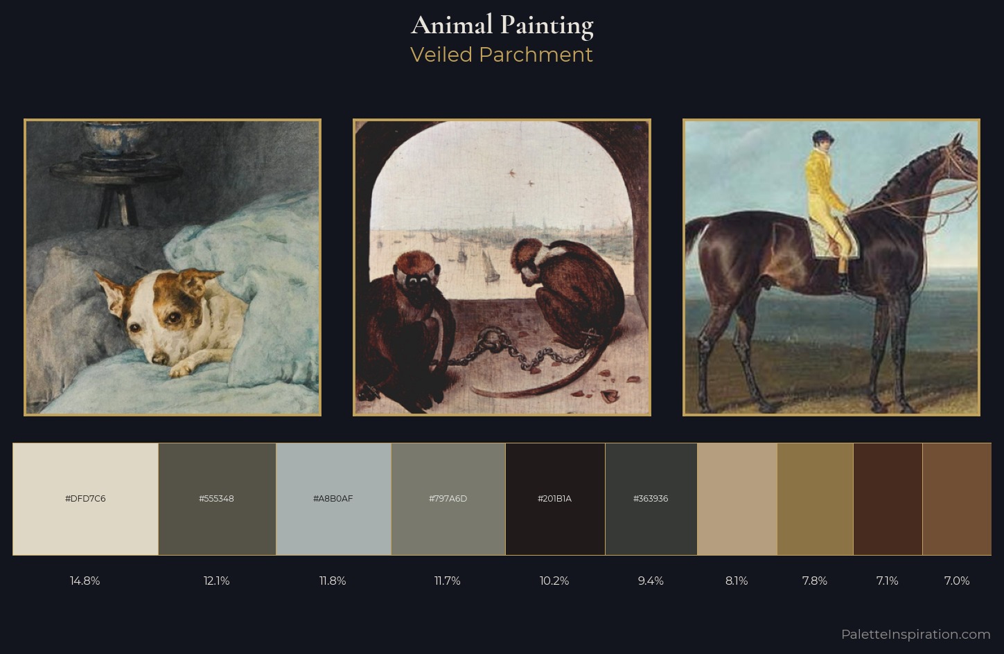 animal painting Palette 19 — Veiled Parchment