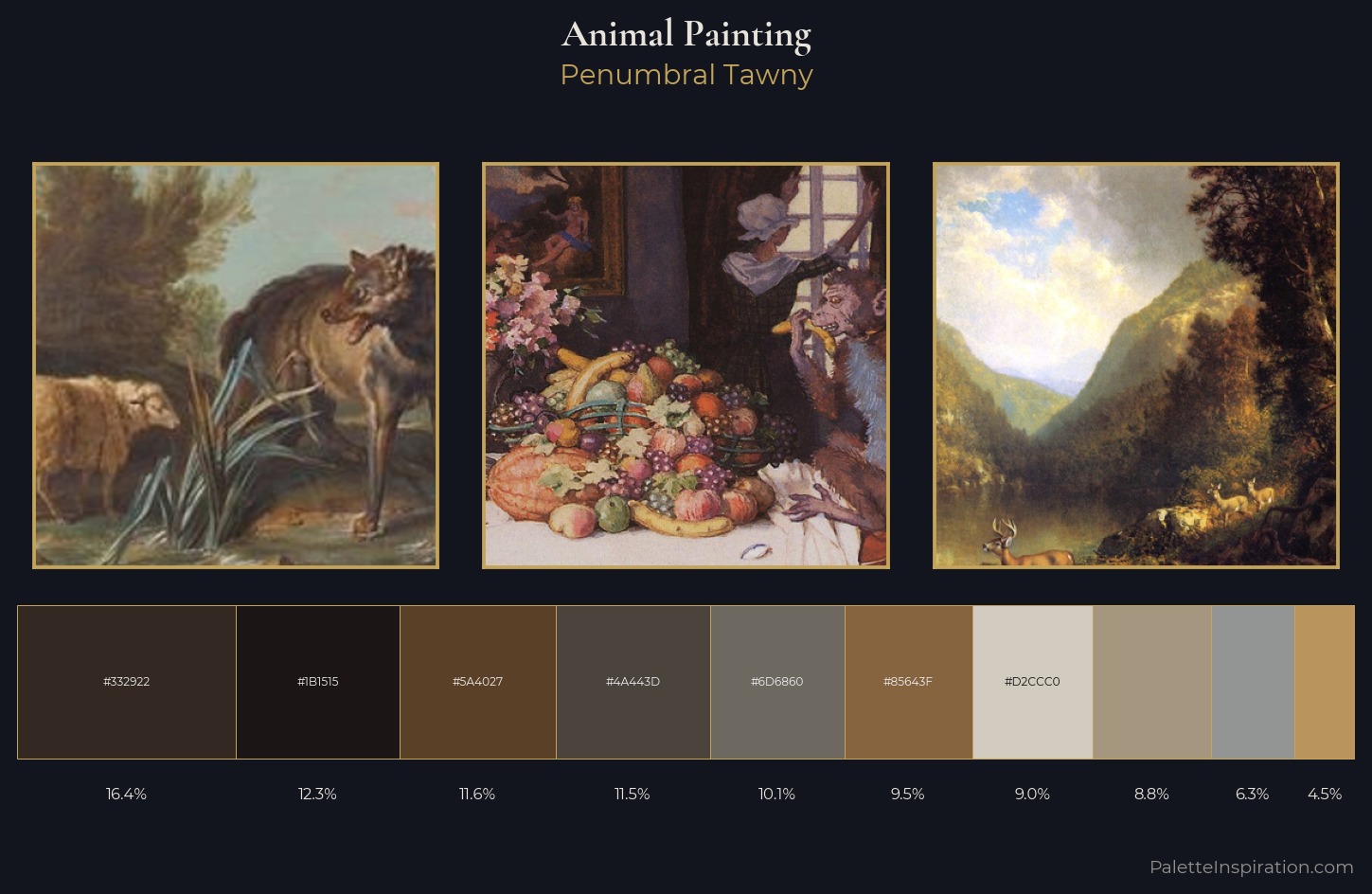 animal painting Palette 22 — Penumbral Tawny