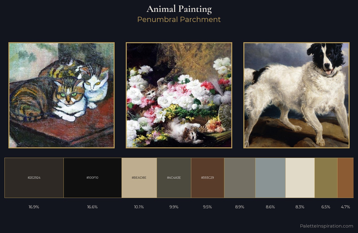 animal painting Palette 23 — Penumbral Parchment