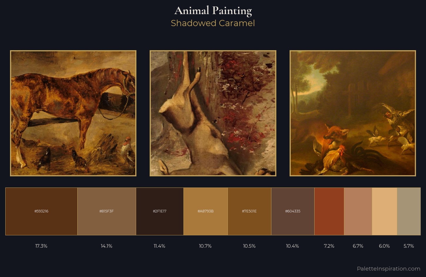 animal painting Palette 24 — Shadowed Caramel