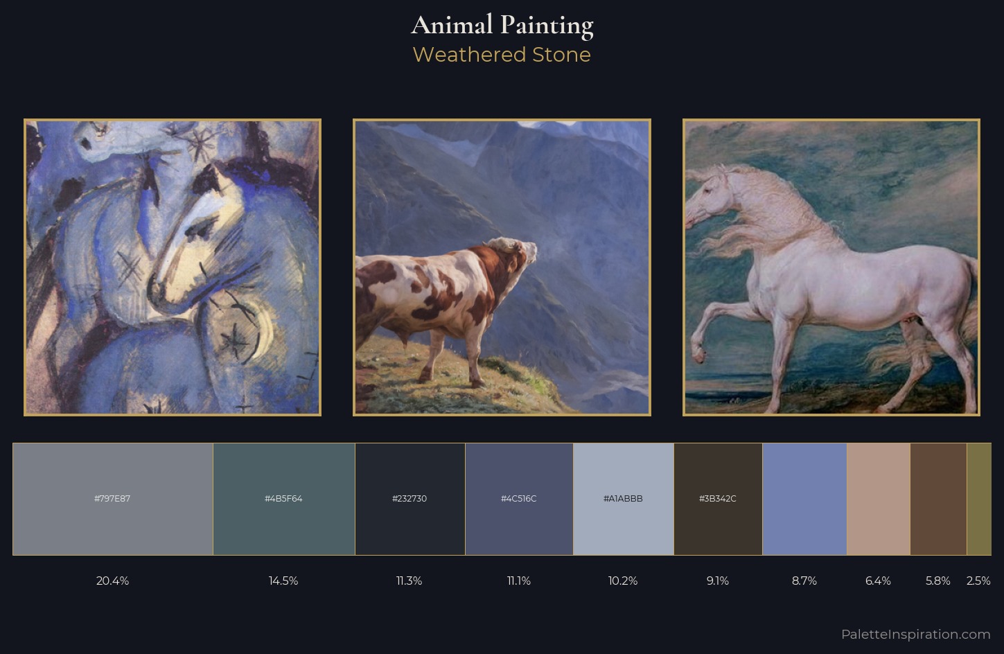 animal painting Palette 25 — Weathered Stone