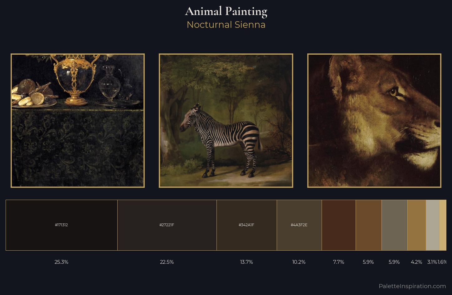 animal painting Palette 29 — Nocturnal Sienna