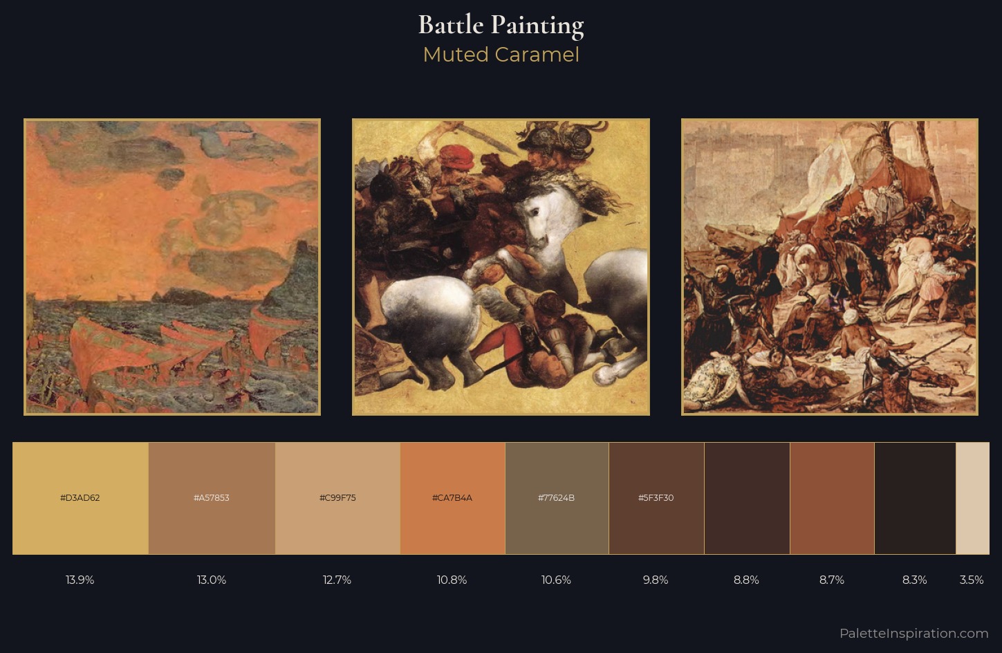 battle painting Palette 15 — Muted Caramel