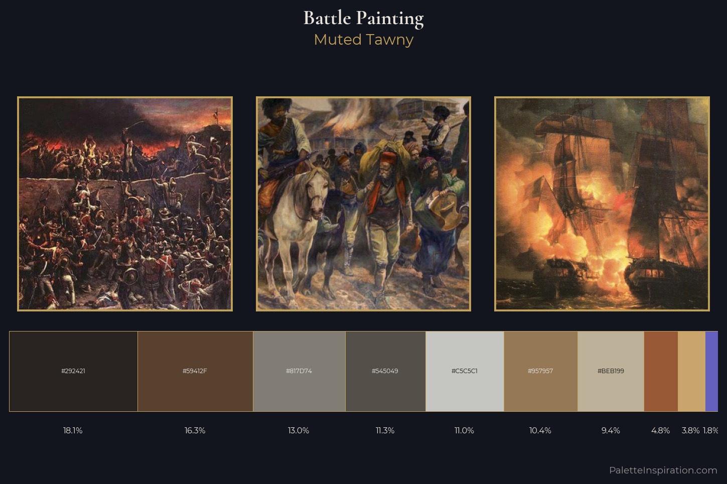 battle painting Master Palette — Muted Tawny