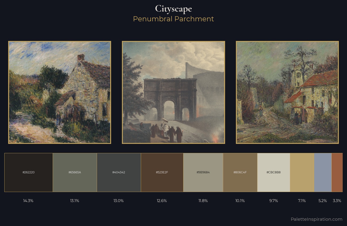 cityscape Palette 25 — Penumbral Parchment