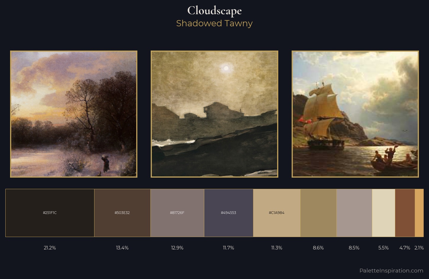 cloudscape Palette 13 — Shadowed Tawny