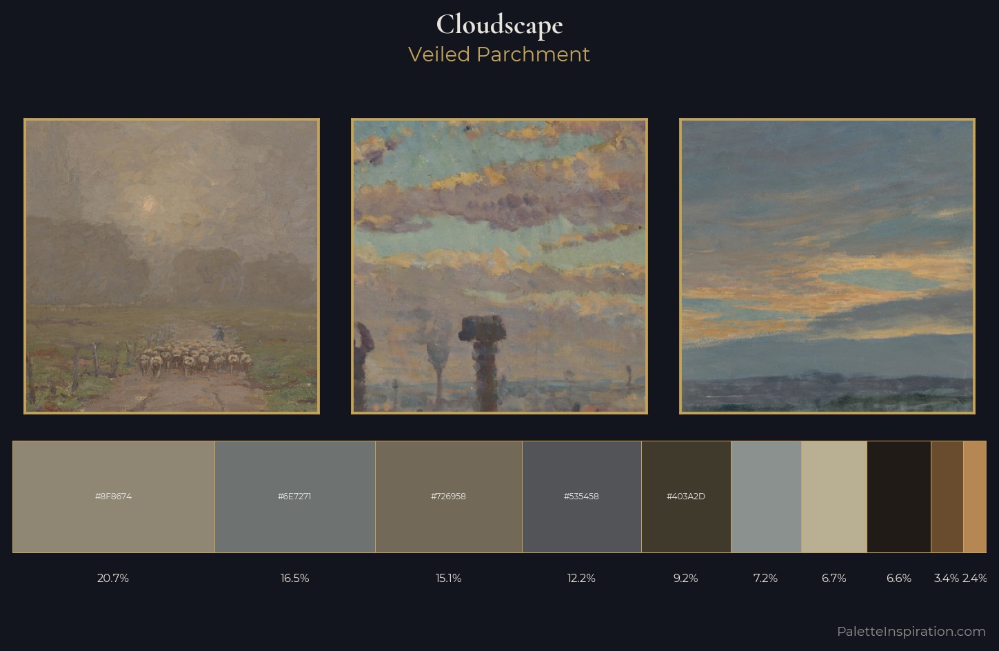 cloudscape Palette 20 — Veiled Parchment