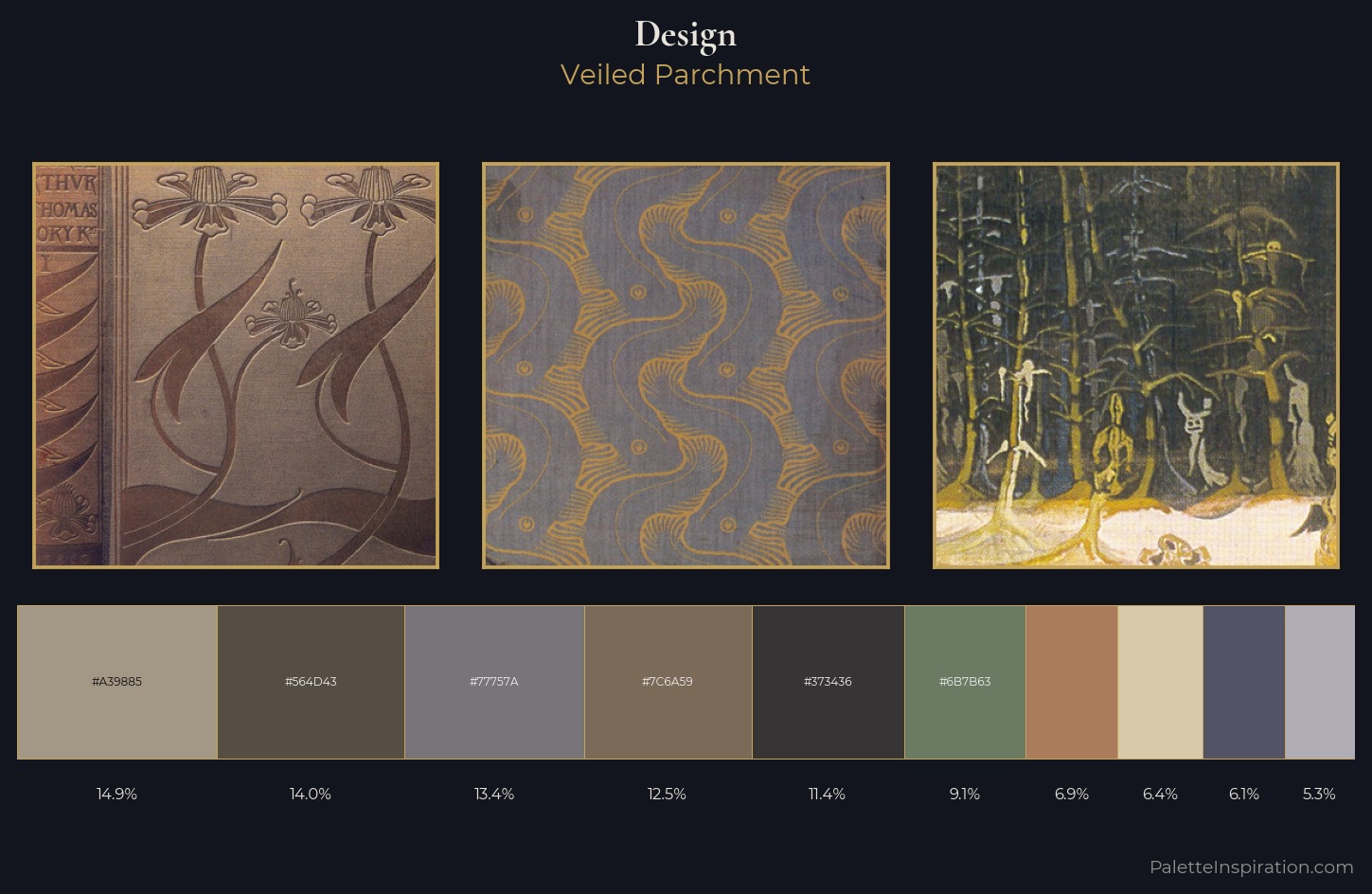 design Palette 17 — Veiled Parchment