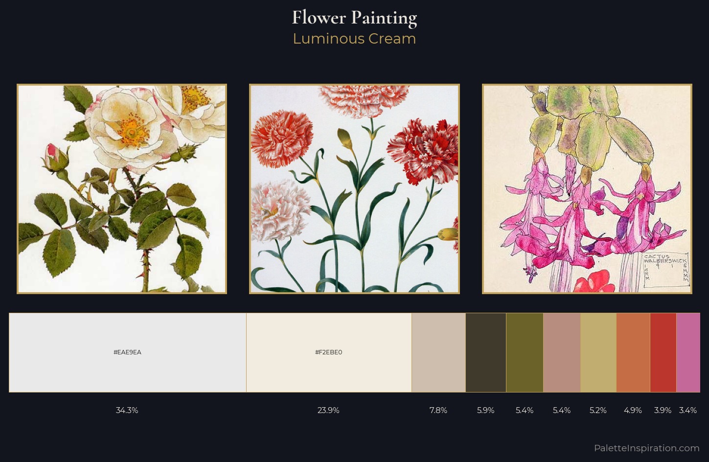 flower painting Palette 2 — Luminous Cream