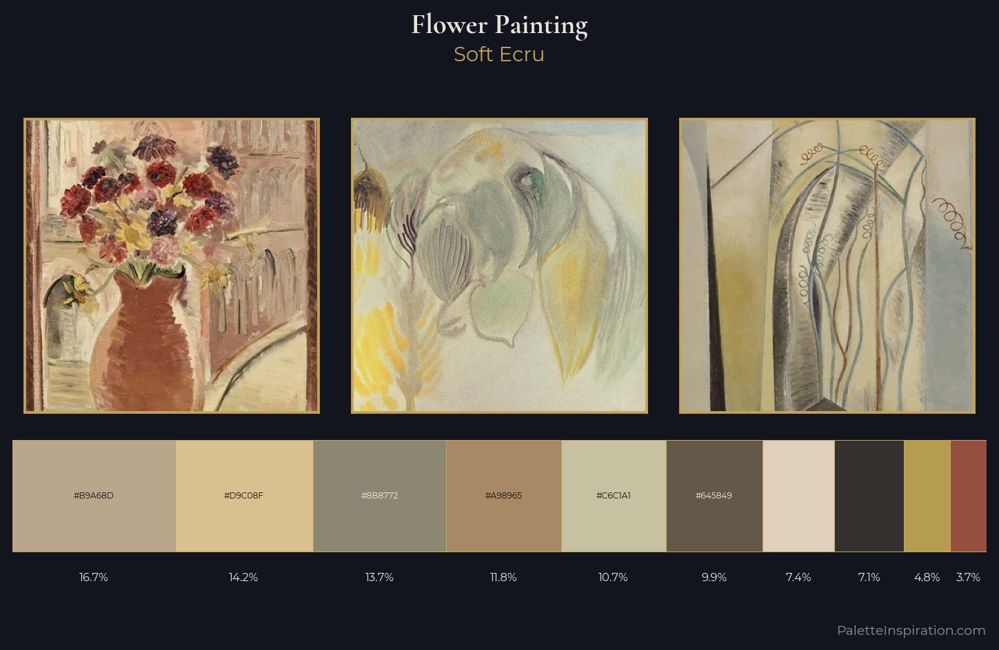 flower painting Palette 3 — Soft Ecru
