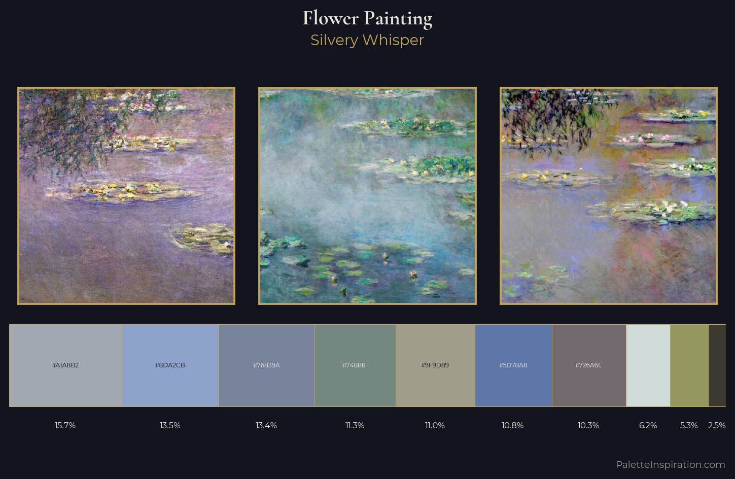 flower painting Palette 7 — Silvery Whisper