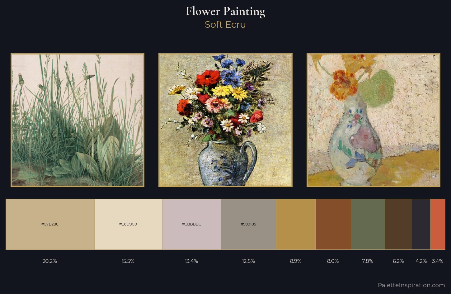flower painting Palette 11 — Soft Ecru