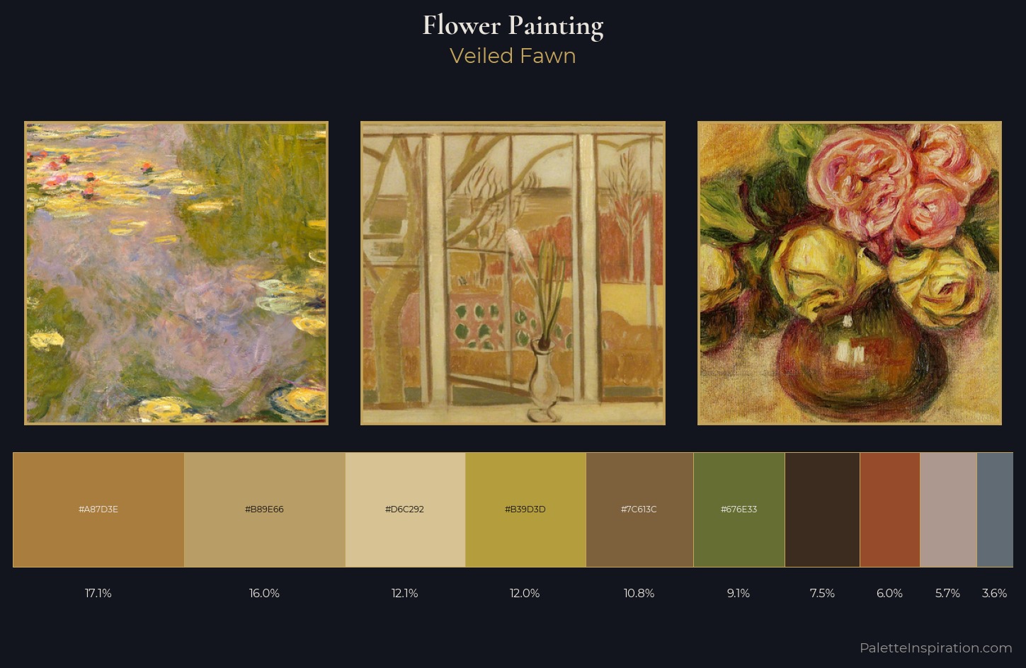 flower painting Palette 12 — Veiled Fawn