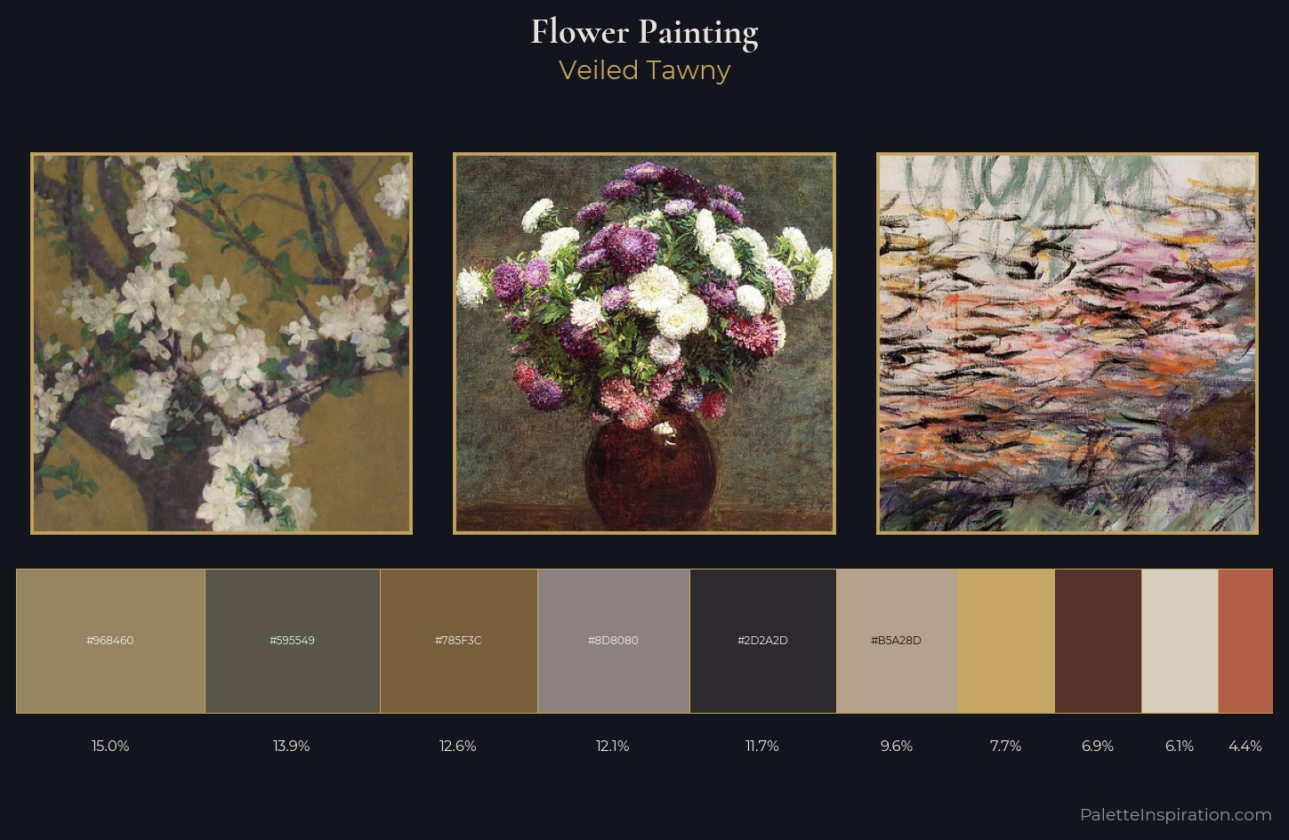 flower painting Palette 13 — Veiled Tawny
