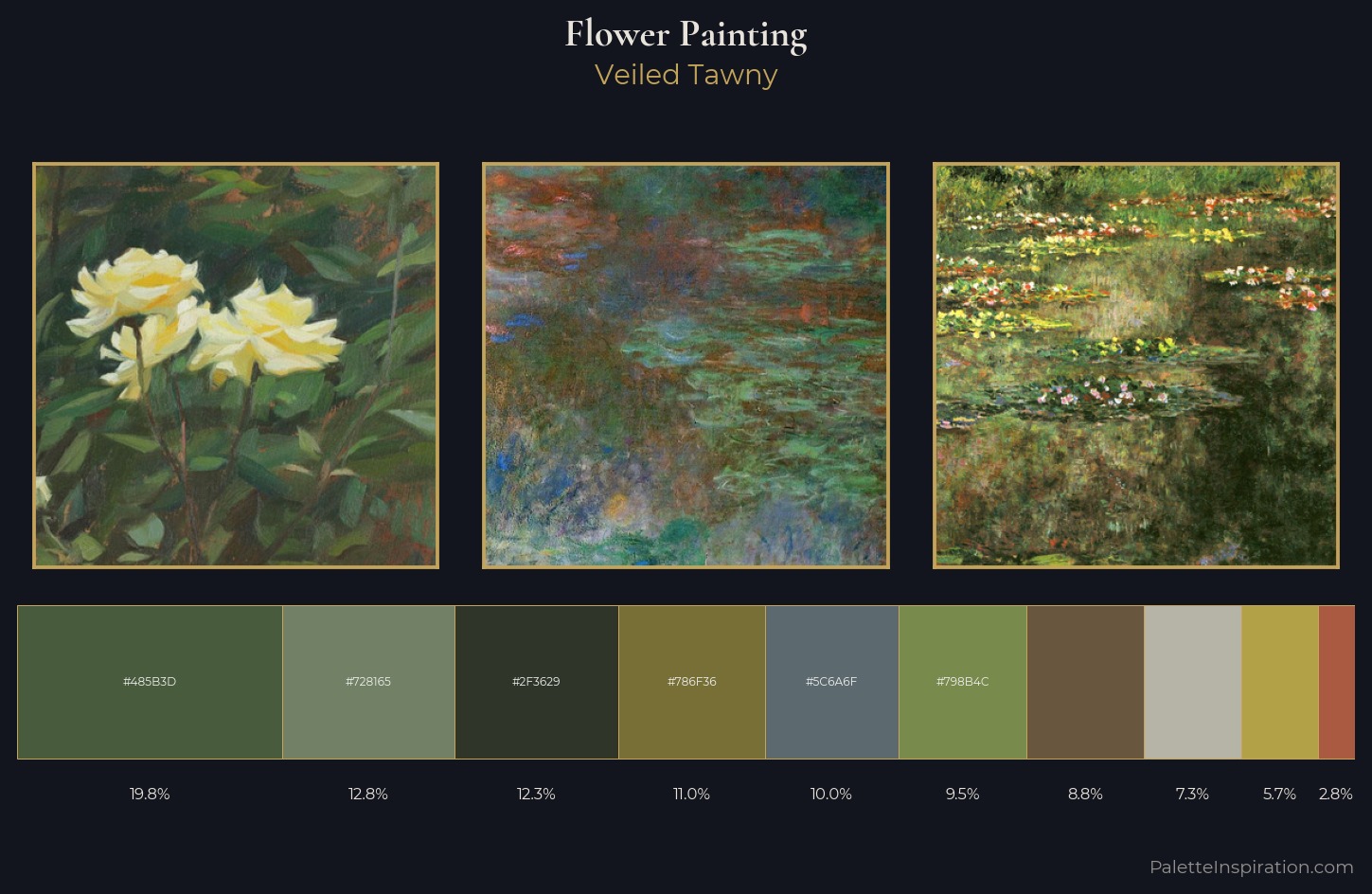 flower painting Palette 21 — Veiled Tawny
