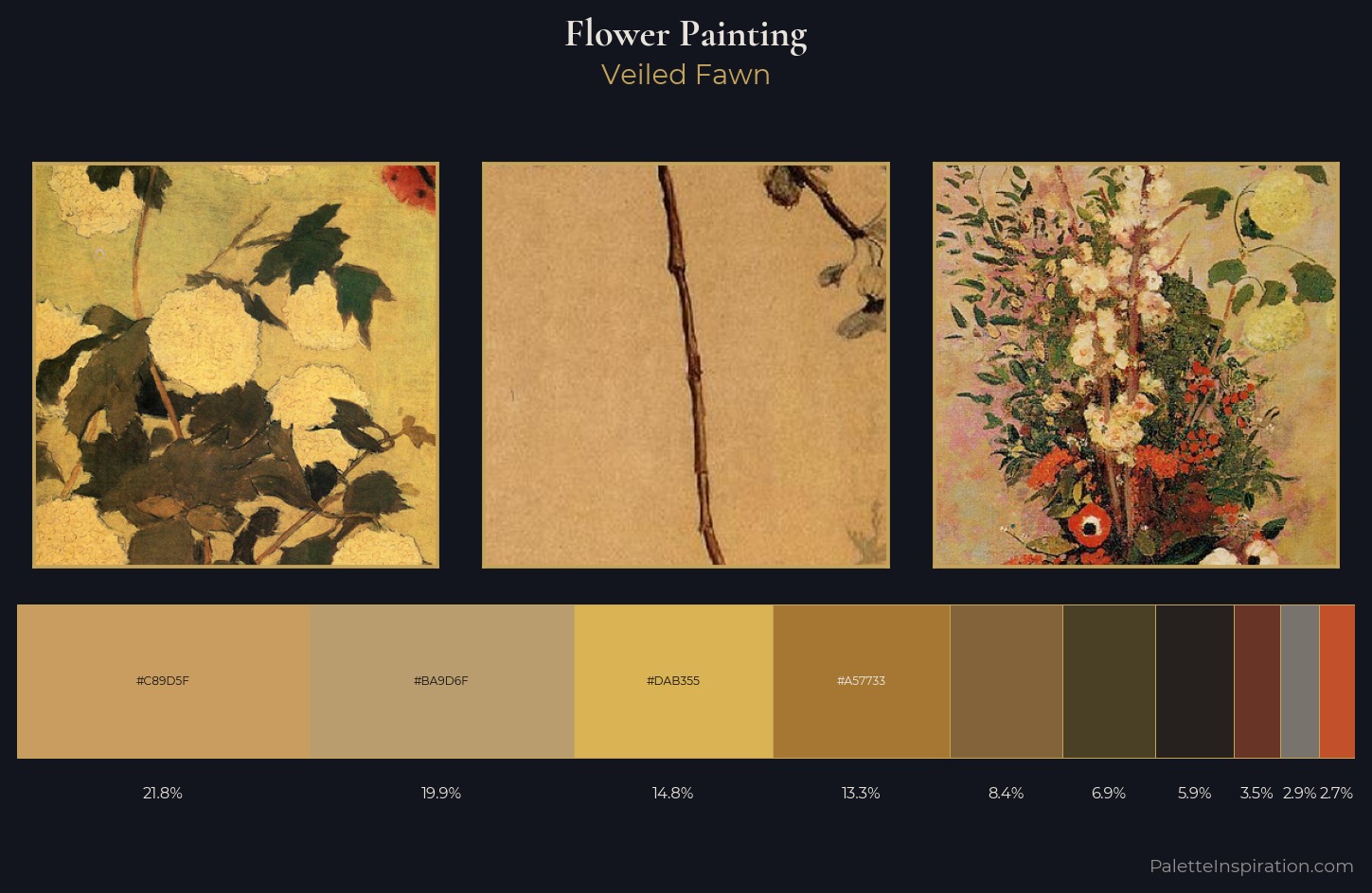 flower painting Palette 22 — Veiled Fawn