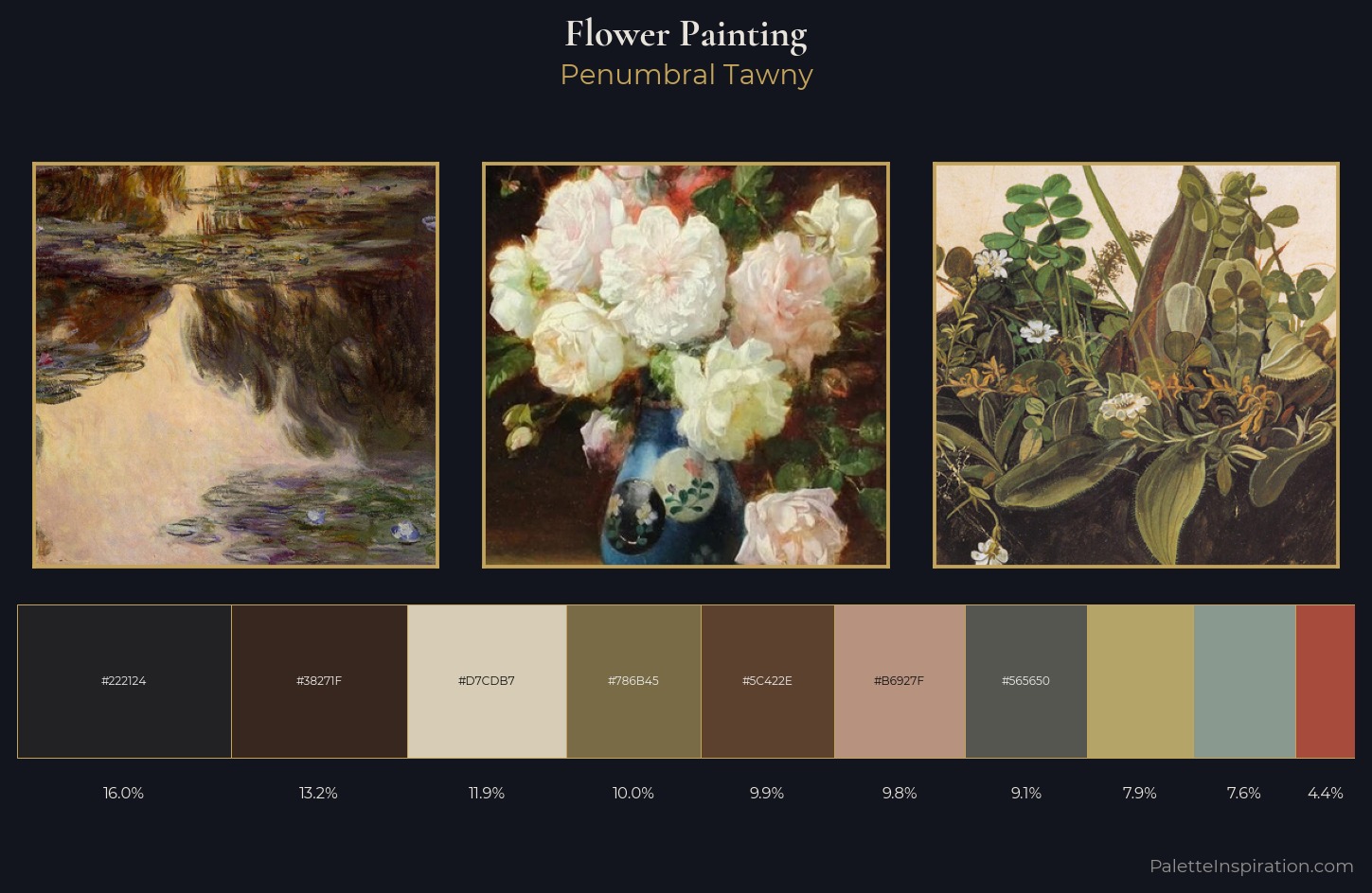 flower painting Palette 25 — Penumbral Tawny