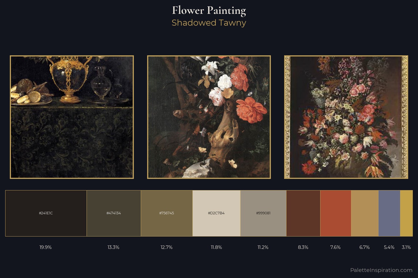 flower painting Master Palette — Shadowed Tawny