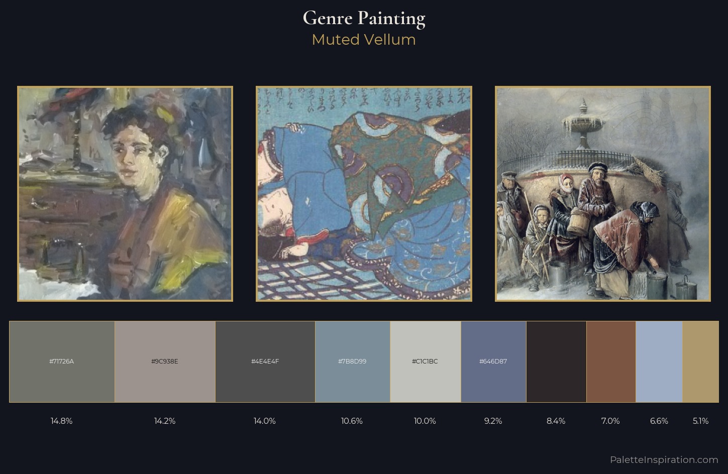 genre painting Palette 13 — Muted Vellum