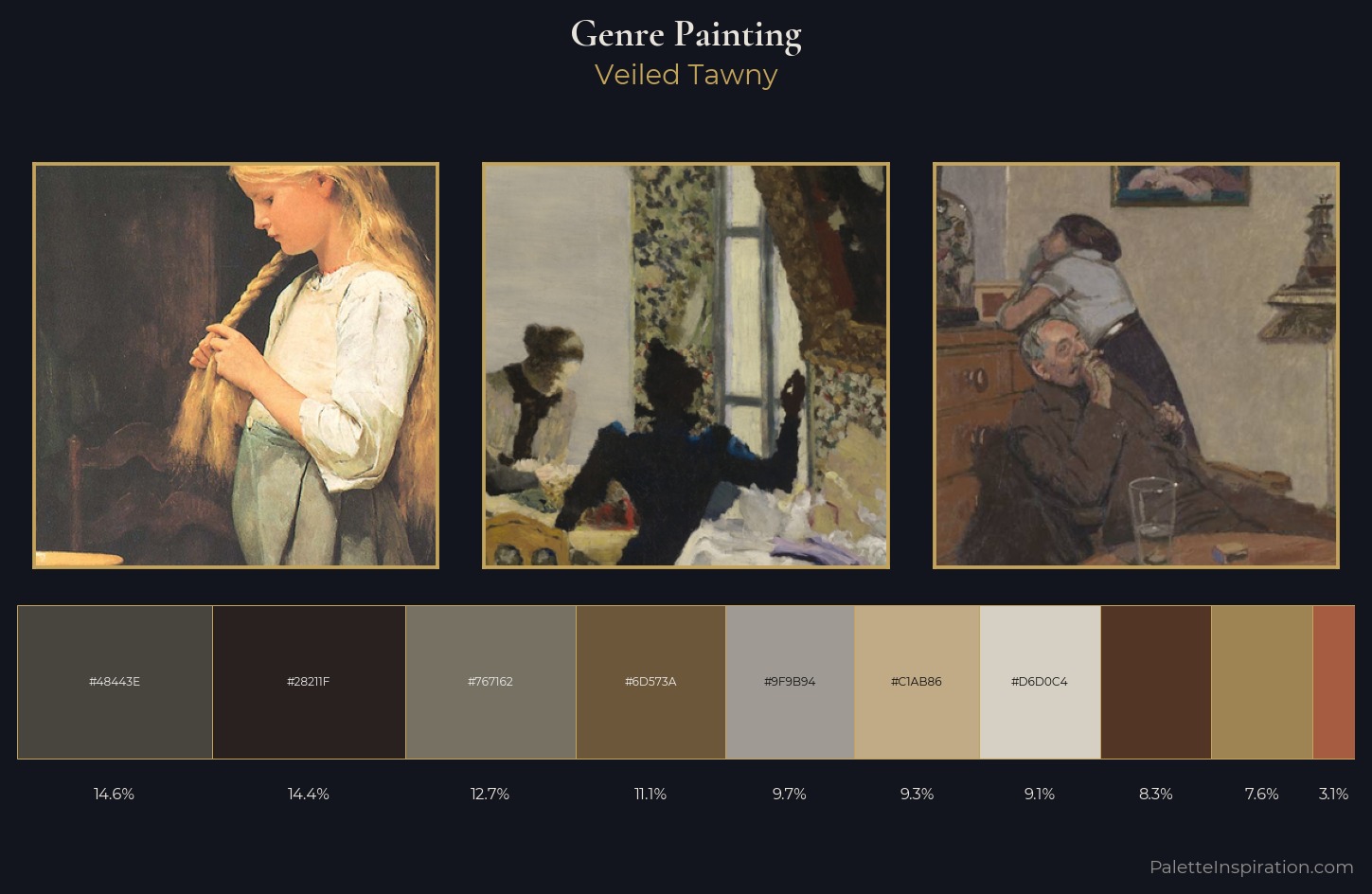 genre painting Palette 17 — Veiled Tawny