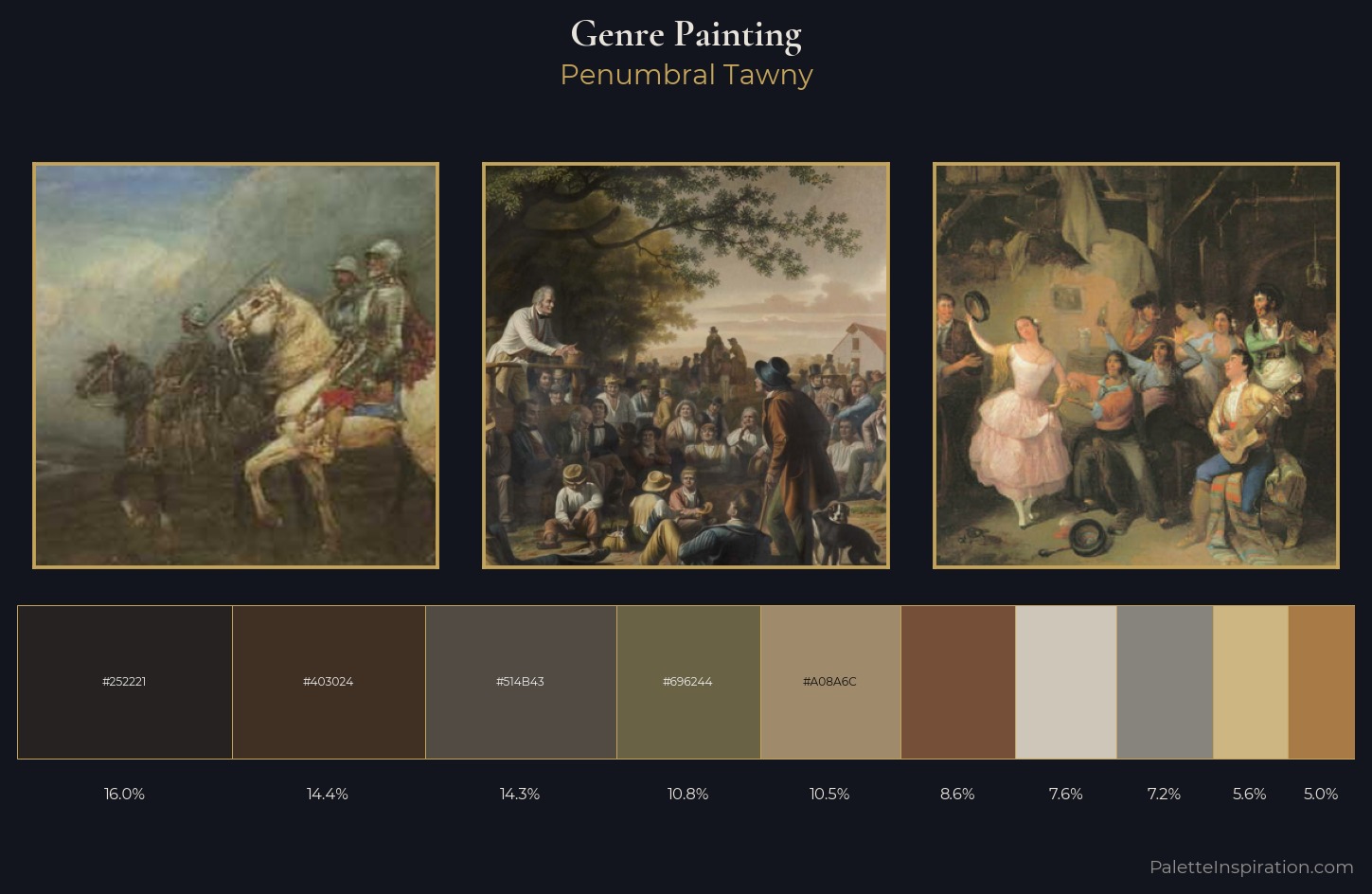 genre painting Palette 18 — Penumbral Tawny