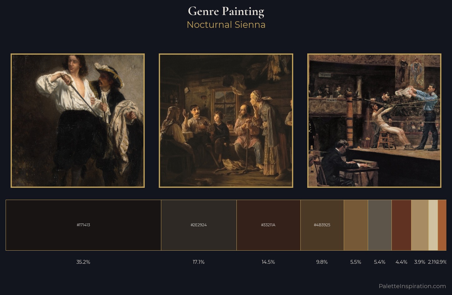 genre painting Palette 25 — Nocturnal Sienna