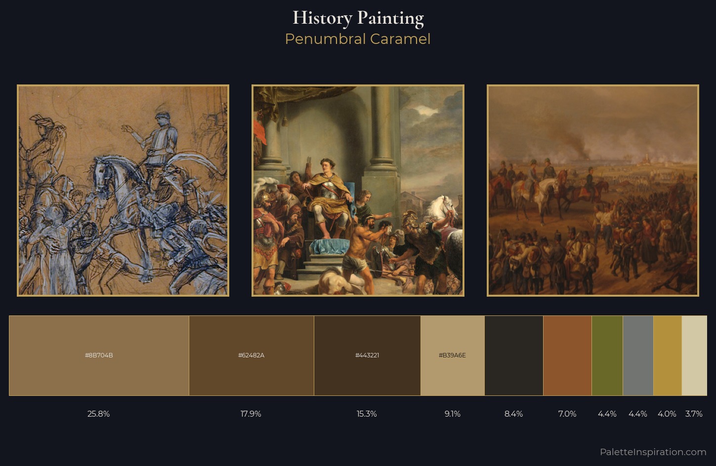 history painting Palette 25 — Penumbral Caramel