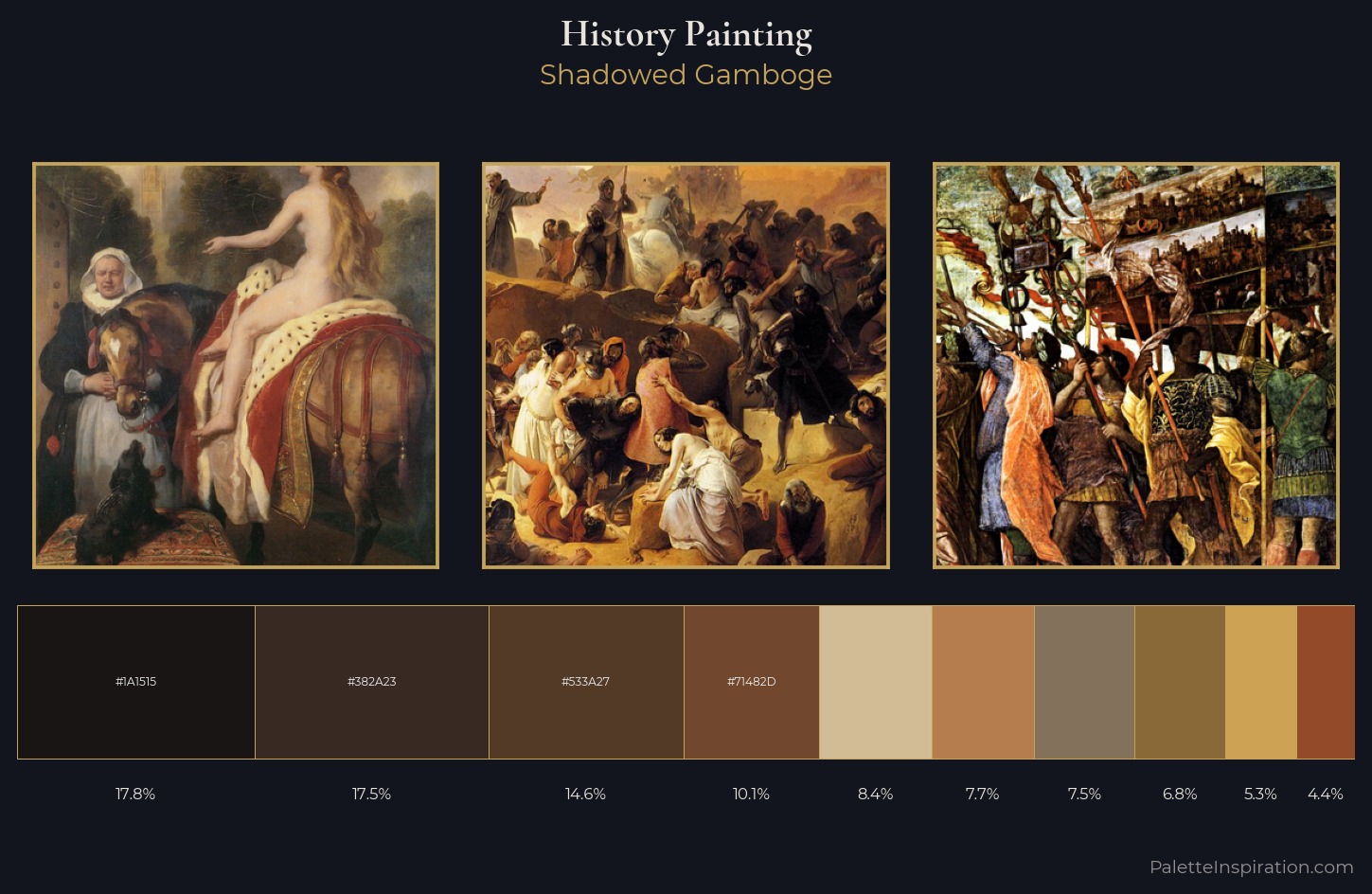 history painting Palette 33 — Shadowed Gamboge
