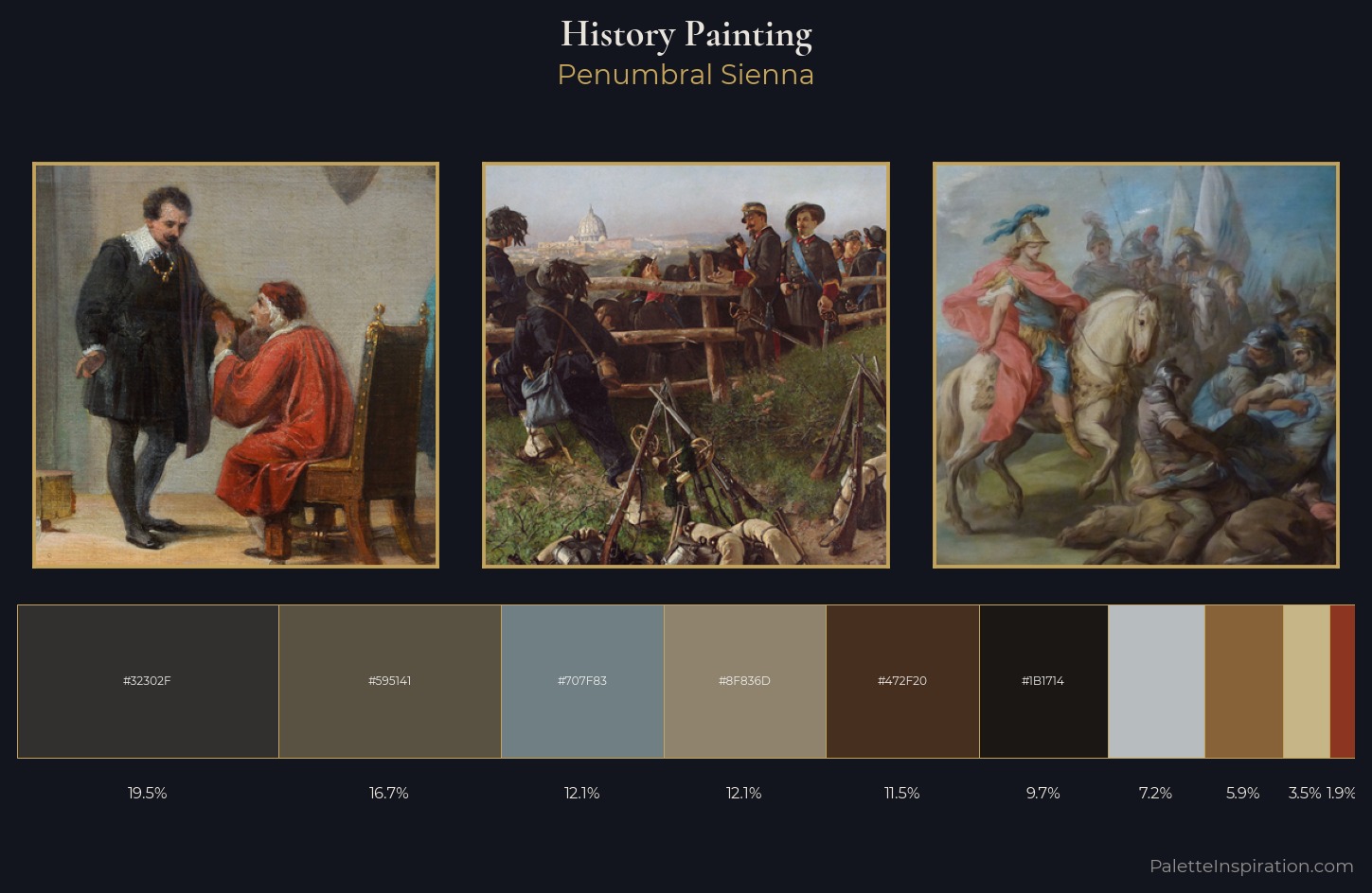 history painting Palette 35 — Penumbral Sienna